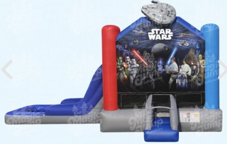 Star Wars Bounce House Slide Combo Wet or Dry