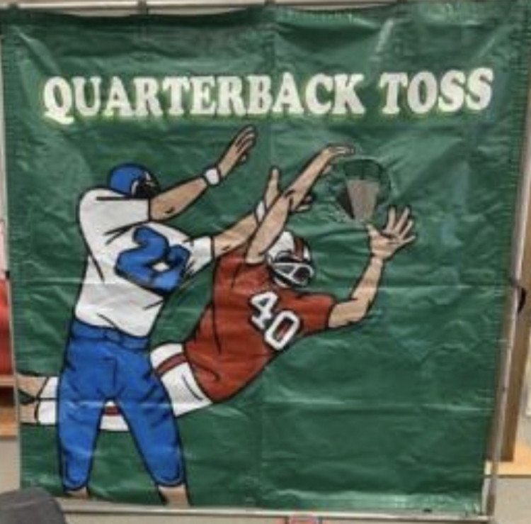 Quarterback Football Toss Frame Game