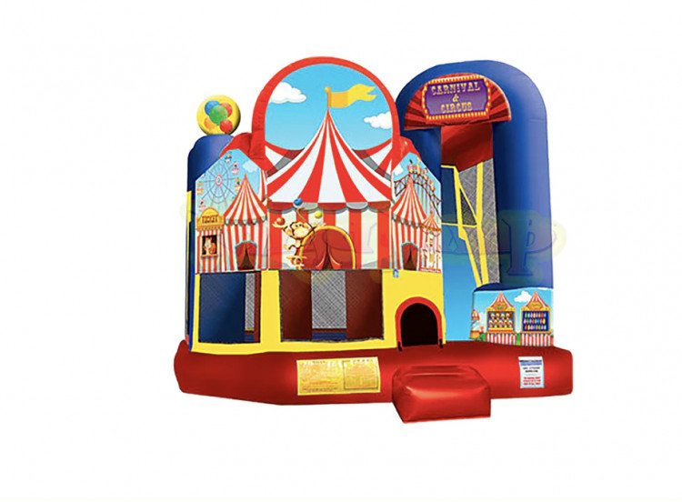 Carnival Medium Castle Bounce House Slide Combo