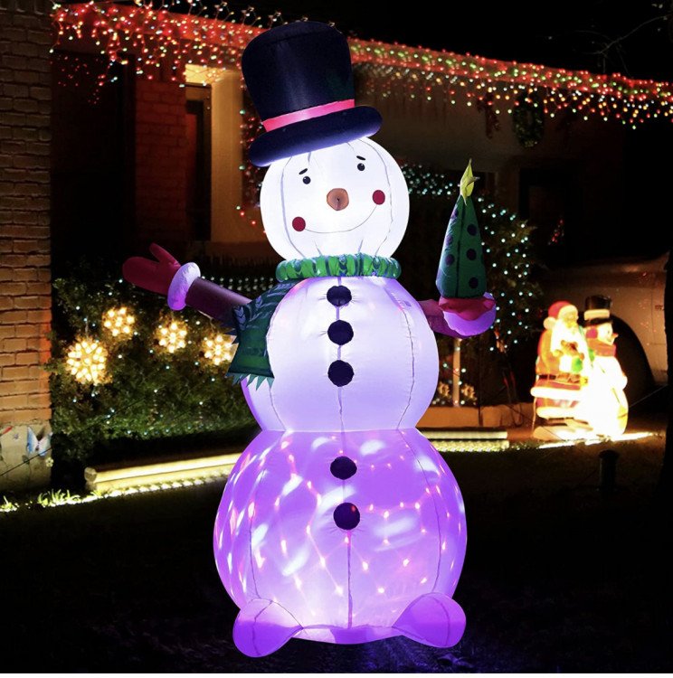 6 Foot Snowman Holiday Inflatable Decoration