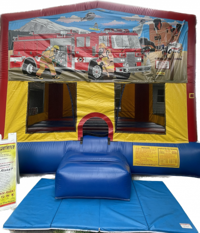 Fire Truck Themed Bounce House