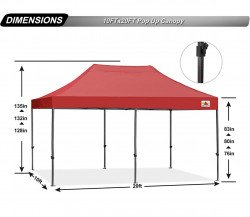 086FFB02 9288 46D8 93EB EF7ADDAA5478 1680302951 10’ x 20’ Red Commercial Pop Up Tent