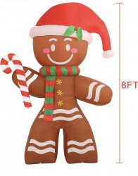 4AD4750B 6E8C 46F1 974C 82A9E91DCF10 1680668390 8 Foot Gingerbread Santa Inflatable Decoration