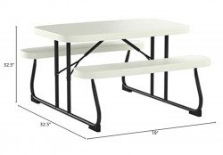 4DF1A543 FFCD 417E BA43 C3F65BD531C3 1680556706 White Lifetime Kids Picnic Table