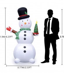 720C34DE 119A 4042 A5CB 2D5230B7F102 1680670197 6 Foot Snowman Holiday Inflatable Decoration