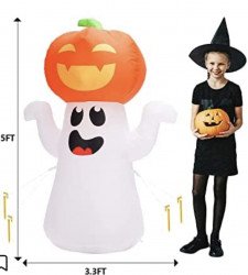 94FD859E BB57 4FB8 BA58 751063C28B93 1680669532 5 Foot Ghost & Pumpkin Inflatable Decoration