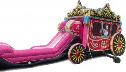 Royal Princess Carriage Bounce House Slide Combo Wet or Dry